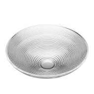 Centro 28,5x28,5x9,5cm De Mesa De Vidro Espiral